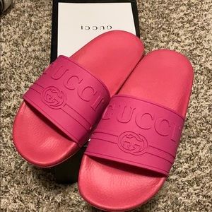 Pink Gucci Slides